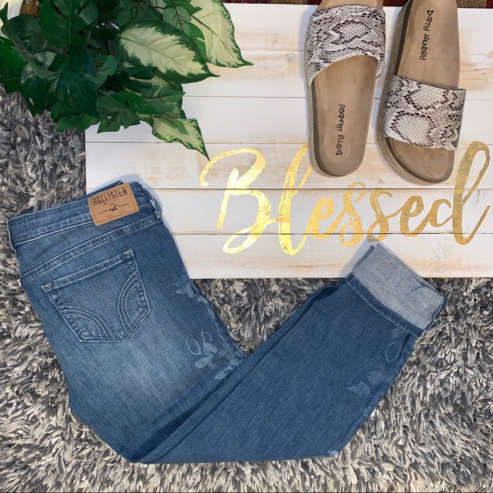 Hollister Floral Design Skinny Jeans - Picture 1 of 5